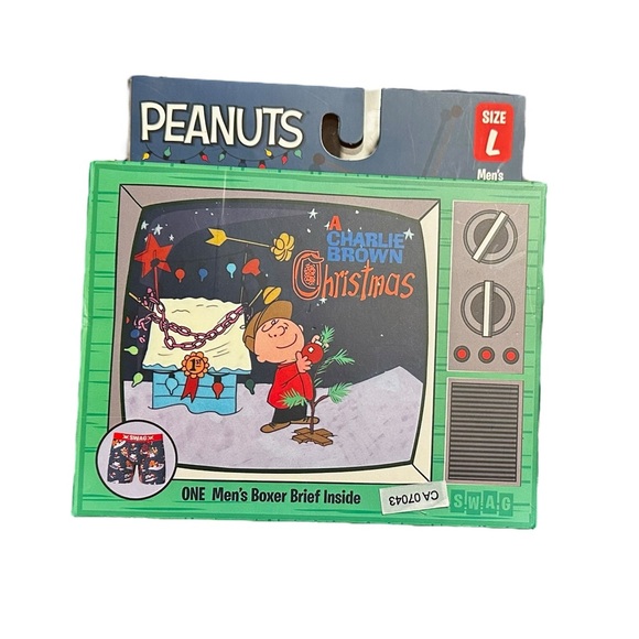 NIB Peanuts Xmas boxer briefs - L - Picture 1 of 5